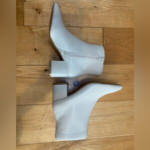 Leather off white ankle boots​